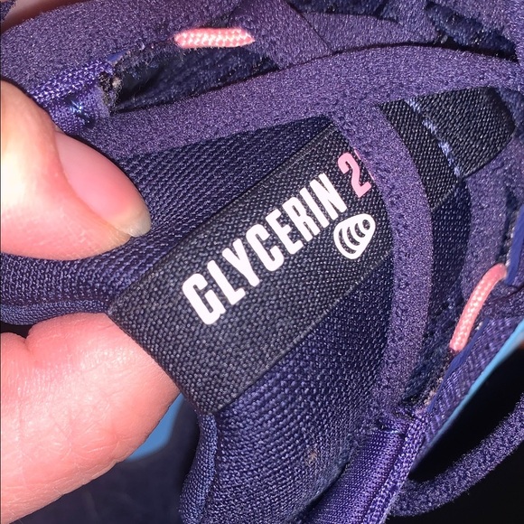 Brooks Glycerin GTS 22 Blue Ribbon Peacoat Dianthus Purple Running Shoes 8 - Picture 14 of 16